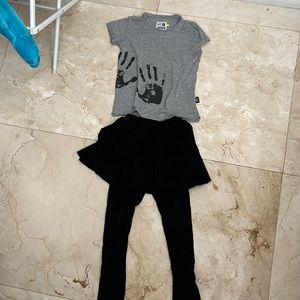 Nununu t shirt and skirt leggings outfit 6 7